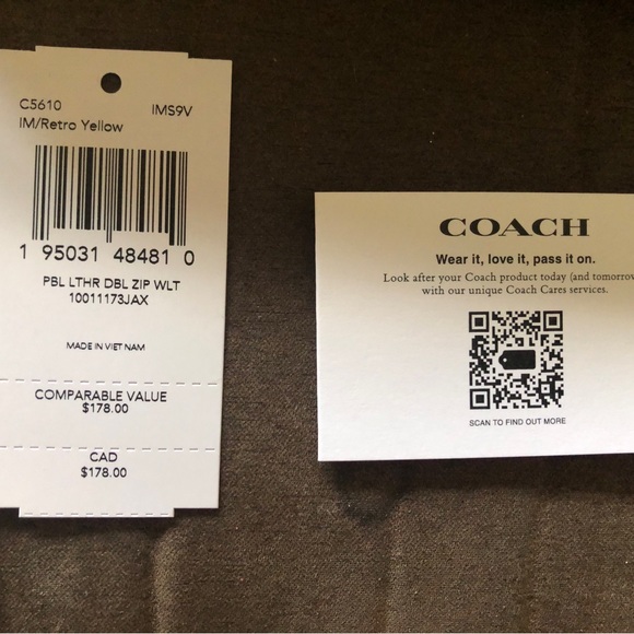 Coach Tech Wristlet in Retro Yellow - Picture 4 of 4